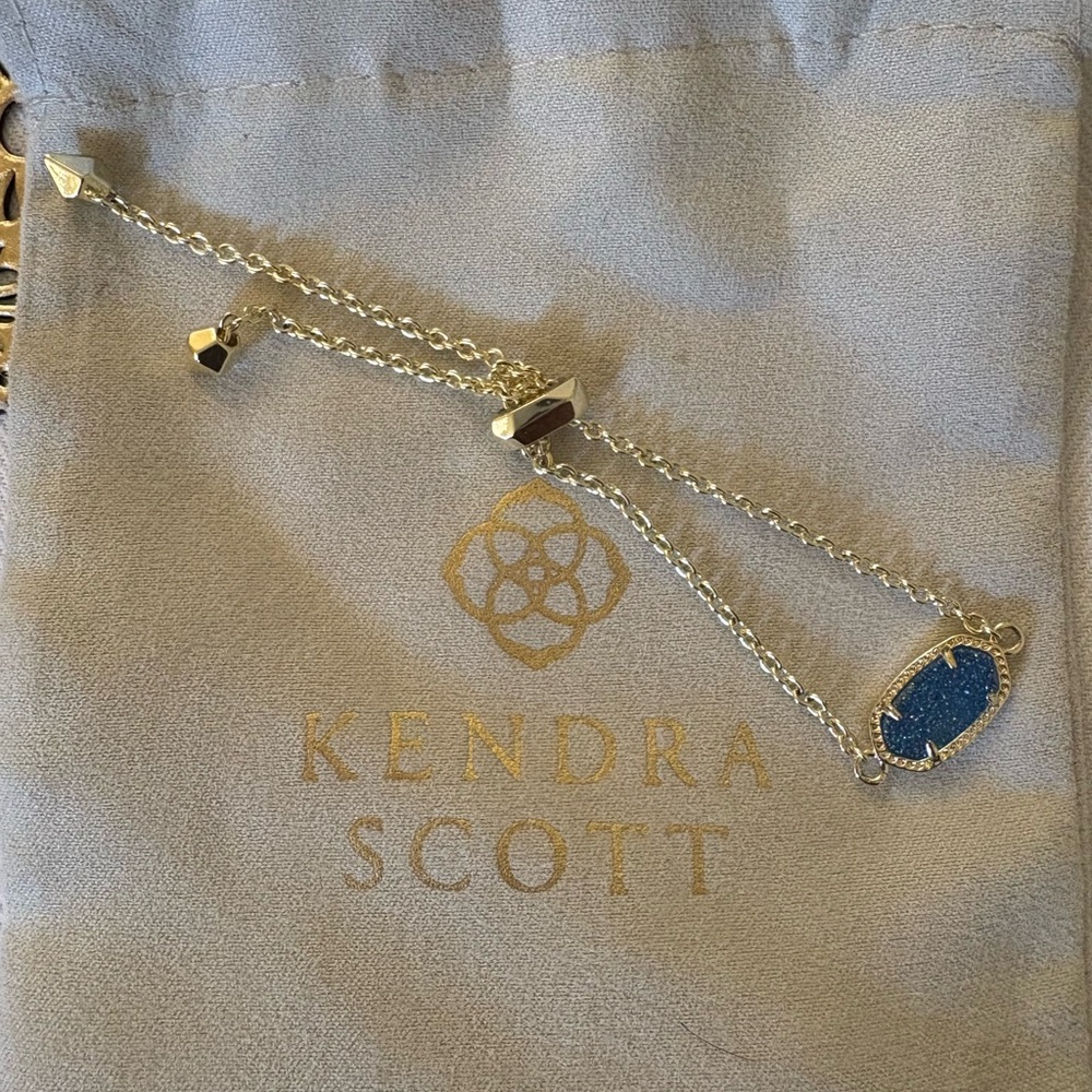 Kendra Scott silver Bracelet with Blue Stone